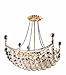 Elegant Lighting 9800D20G/RC Corona 20-Inch High 8-Light Chandelier, Gold Finish with Crystal (Clear) Royal Cut RC Crystal