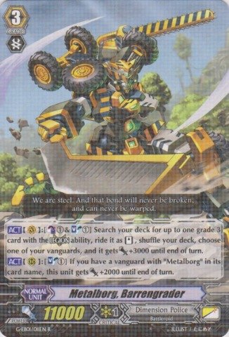 Cardfight!! Vanguard TCG - Metalborg, Barrengrader (G-EB01/011EN) - G Extra Booster 1: Cosmic Roar