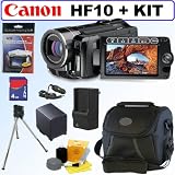Canon VIXIA HF10 16 GB Internal Flash Memory High Definition Camcorder + Accessory Kit Canon VIXIA HF10 16 GB Internal Flash Memory High Definition Camcorder + Accessory Kit