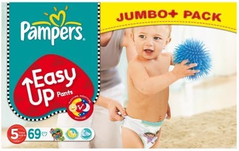 Pampers Easy Ups Size 5 (Junior) Mega Pack - 69 Nappies by Procter & Gamble