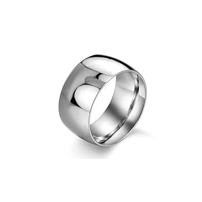 wide band silver wedding rings