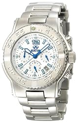 REACTOR Men's 75602 Critical Mass Chronograph Silver Dial Stainless Steel Watch