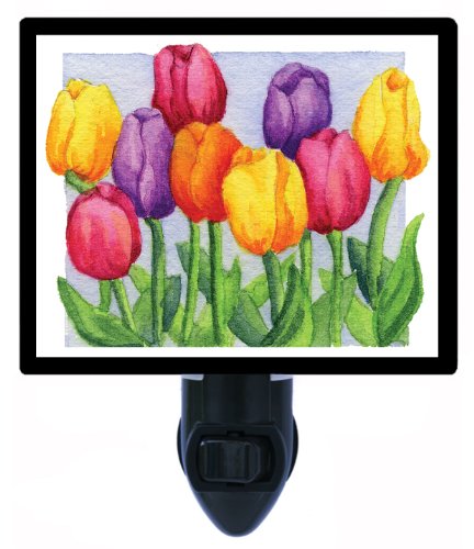 Floral / Flower Night Light – Joyful Tulips – Flowers