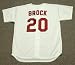 LOU BROCK St. Louis Cardinals 1967 Majestic Cooperstown Throwback Home Baseball Jersey, MEDIUM