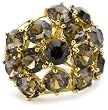 Trina Turk Jewel Encrusted Smokey Quartz Ring