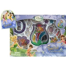  Disney Fairies TinkerBell and The Great Fairy Rescue Play Make-Up Kit with Jewelry, 13 Pcs.