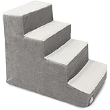 4 Step Portable Pet Stairs By Majestic Pet Products Villa Vintage Steps for Cats and Dogs Grey
