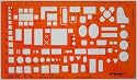 Metric 1:100 Scale Architect Design Drawing Template Stencil - Architectural Technical Drafting Supplies - Furniture Layout Symbols for House Interior Planning