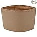 Sipoes Protective Corrugated Cup Sleeve, Brown (Pack of 50)