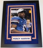 Percy Harvin Autographed Florida Gators 8x10 Photo with Trophy ~ Custom Framed