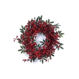 Click to buy Italian Christmas decorations : Mixed Berry and Leaf  28 Inch Wreath. from Amazon!