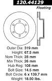 Centric Parts 120.44129 Premium Brake Rotor with E-Coating Reviews