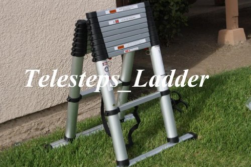 Telescopic Ladder Stepladder Extend Ladder 9.5 Ft 300lbs Duty