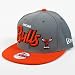 Chicago Bulls Script Black/Gray/Orange New Era 9fifty Adjustable Snapback Hat Cap
