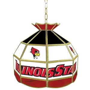 Trademark Illinois State U stained glass Tiffany lamp - 16-inch