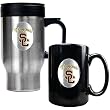 Great American Products USC Trojans Stainless Steel Travel Mug & Ceramic Mug Set