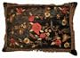 Black and Golden Brown - Decorative cushion cover or throw pillow in smooth velvet from India