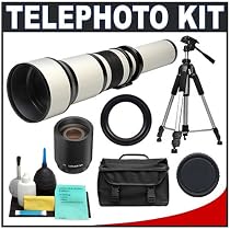 Phoenix 650-1300mm Telephoto Zoom Lens with 2x Teleconverter (=650-2600mm) + Deluxe SLR Pro Camera Case + Deluxe Camera Tripod with Carrying Case + 6-Piece Lens Cleaning Kit for Sony Alpha DSLR-A700 A350 A300 A200 A100 & Minolta Maxxum Digital SLR Cameras