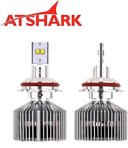 Atshark 90W 9000LM 9007 Hi/lo Beam LED Headlight / Headlamp Bulbs Conversion Kit - 4 Philips LED 6000K White Light Halogen and Xenon / HID Headlight Replacement - 45W*2