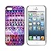 amtonseeshop Nice Brand New Stylish Hot Aztec Tribal Pattern Case for Iphone 5 5s 5th/iphone 4 4g 4gs I9500 (Purple iPhone 5 5S)