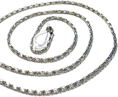 Elegant Simple Silver Eyeglass Chain, Holder Eyeglass Sunglass Lanyard Leash