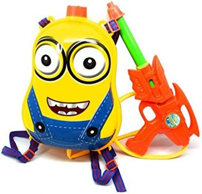 oopsfly Kids Funny Summer Beach Toys Minions Water Gun Backpack Water Blaster