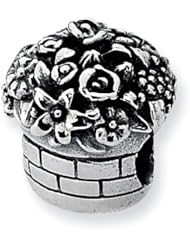 Sterling Silver Flower Bouquet Charm Bead Fits Pandora Chamilia Biagi Bracelet