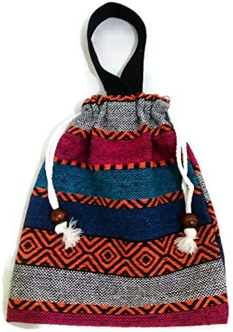 Boho Vintage Handmade Cotton Makeup Cosmetic Handmade Pouch Coin Purse Bag