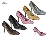 D1395 Ladies high heel glitter shoes (Wedding shoes)