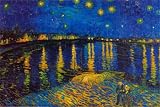 Starry Night Over the Rhone, c.1888 Fine Art Poster Print by Vincent van Gogh, 36x24