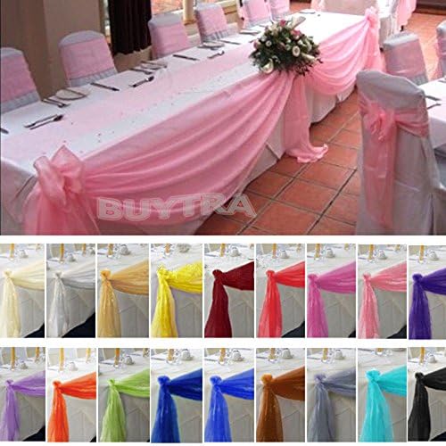 CYNDIE Hot Sale New Table Swags Sheer Organza Fabric DIY Wedding Party Bow Decorations EW S