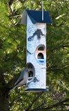 WOODLINK Birch Log Mixed Seed Tube Feeder