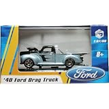 1:87 HO SCALE '40 FORD DRAG TRUCK (SILVER) Hot Wheels Vehicle & Acrylic Display... by Hot Wheels