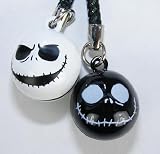 Nightmare Before Christmas Jack Bell Straps, Charms, Keychains, a Set of 2 Pieces, Size:0.75"