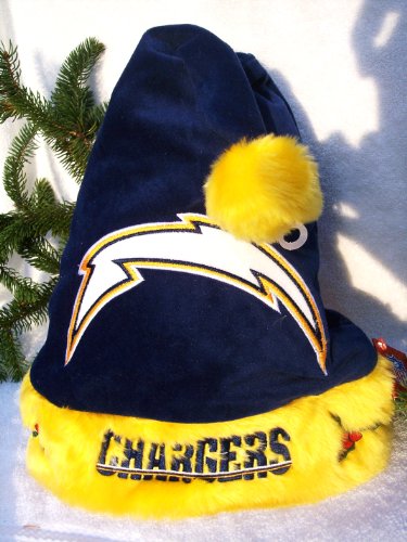 San Diego Chargers plush holly NFL Solid color Team logo Santa Hat