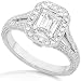 One of a Kind 1-5/8ctw Emerald-Cut Diamond Ring (GH/SI) in 18kt White Gold