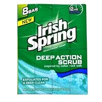 Clean Scrub Deodorant Soap By Irish Spring for Unisex, 8 Ounce