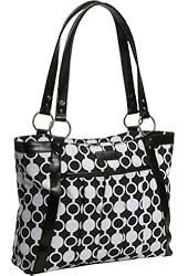 Kailo Chic Women's Pleated Laptop Tote (Mod Circles)