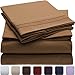Mellanni Bed Sheet Set - Brushed Microfiber 1800 Bedding - Wrinkle, Fade, Stain Resistant - Hypoallergenic - 4 Piece (King, Mocha)