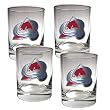 Colorado Avalanche 4pc Rocks Glass Set - Primary Logo NHL Hockey