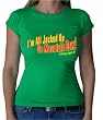 One Liners TALLADEGA NIGHTS "ALL JACKED UP ON MOUNTAIN DEW" Juniors Movie Line Sheer T-Shirt