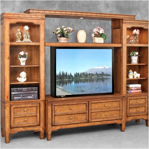 Lifestyle California 445 Series Country Classic Entertainment Center with Video Base and Light Bridg