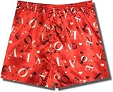 Red Satin Love Boxer Shorts for Men - ON SALE