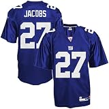 Brandon Jacobs Jersey: Reebok Blue Replica #27 New York Giants Jersey
