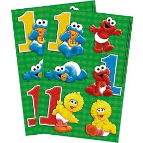 Sesame Street 1st Birthday Stickers by Factory Card and Party Outlet