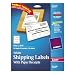 Avery Shipping Label with Paper Receipt, Laser, TrueBlock Technology, White, 25 Sheets  (5327)