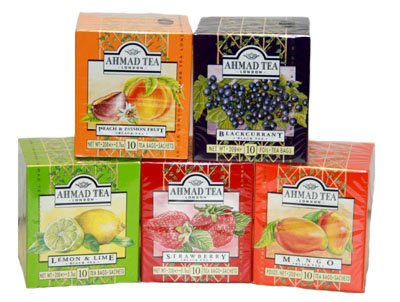 Asst Fruit Flavored Tea - Ahmad Tea of London - 5pc