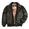 Men's Navy G-1 Flight Leather Bomber Jacket - Regular, Tall, Big, Big & Tall