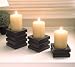 Set of 3 Pillar Candleholders - Black