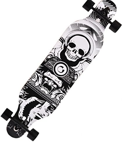 PG Boy Girl Flat Plate Wood Long board Skateboard Skate Board Downhill Skull